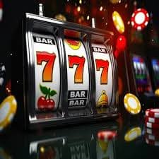 luxebet77 Jackpot Slots ကစားနေသောမြင်ကွင်း နီယွန်အလင်းရောင်နှင့်